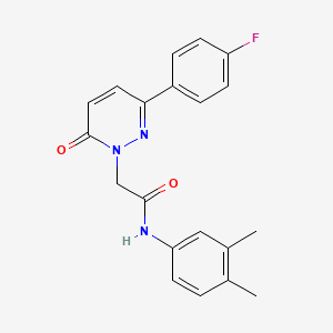 molecular formula C20H18FN3O2 B14872628 N-(3,4-dimethylphenyl)-2-(3-(4-fluorophenyl)-6-oxopyridazin-1(6H)-yl)acetamide 