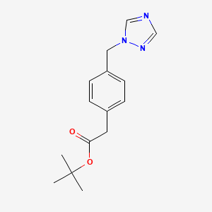 molecular formula C15H19N3O2 B14872650 tert-butyl 2-(4-((1H-1,2,4-triazol-1-yl)methyl)phenyl)acetate 