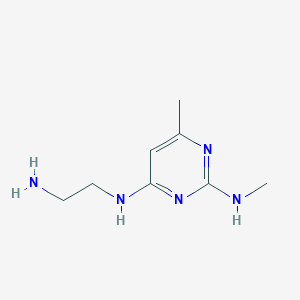 molecular formula C8H15N5 B14872691 N4-(2-aminoethyl)-N2,6-dimethylpyrimidine-2,4-diamine 