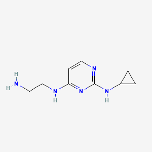 molecular formula C9H15N5 B14872695 N4-(2-aminoethyl)-N2-cyclopropylpyrimidine-2,4-diamine 