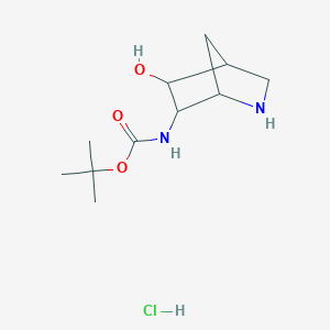 tert-Butyl 5-hydroxy-2-azabicyclo[2.2.1]hept-6-ylcarbamate hydrochloride