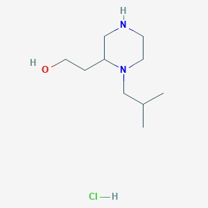 molecular formula C10H23ClN2O B1487279 2-(1-Isobutyl-2-piperazinyl)-1-ethanol hydrochloride CAS No. 2206821-91-0