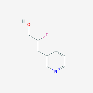 molecular formula C8H10FNO B14872790 2-Fluoro-3-(pyridin-3-yl)propan-1-ol 