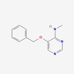 molecular formula C12H13N3O B14872816 5-(benzyloxy)-N-methylpyrimidin-4-amine 