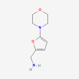 molecular formula C9H14N2O2 B14872847 (5-Morpholinofuran-2-yl)methanamine 
