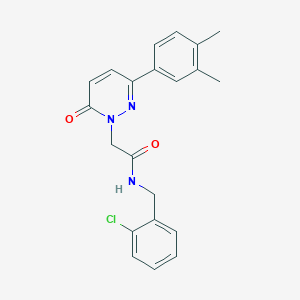 molecular formula C21H20ClN3O2 B14872856 N-(2-chlorobenzyl)-2-(3-(3,4-dimethylphenyl)-6-oxopyridazin-1(6H)-yl)acetamide 