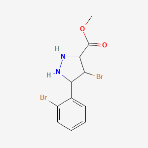 molecular formula C11H12Br2N2O2 B1487289 Methyl 4-bromo-3-(2-bromophenyl)-1H-pyrazole-5-carboxylate CAS No. 1239225-43-4