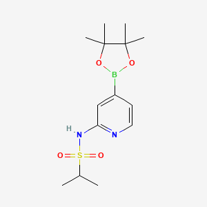 Propane-2-sulfonic acid [4-(4,4,5,5-tetramethyl-[1,3,2]dioxaborolan-2-yl)-pyridin-2-yl]-amide
