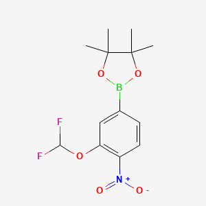 2-(3-(Difluoromethoxy)-4-nitrophenyl)-4,4,5,5-tetramethyl-1,3,2-dioxaborolane