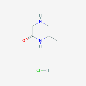molecular formula C5H11ClN2O B1487299 6-Methyl-2-piperazinone hydrochloride CAS No. 2206243-79-8