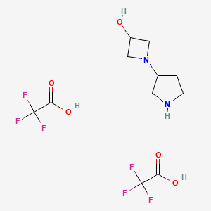 1-(3-Pyrrolidinyl)-3-azetidinol trifluoroacetate (1:2)