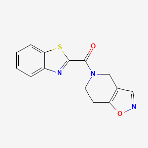 molecular formula C14H11N3O2S B14873039 benzo[d]thiazol-2-yl(6,7-dihydroisoxazolo[4,5-c]pyridin-5(4H)-yl)methanone 