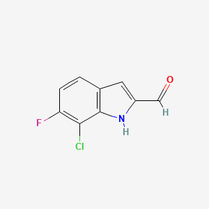 molecular formula C9H5ClFNO B1487310 7-Chloro-6-fluoro-1H-indole-2-carbaldehyde CAS No. 2304853-30-1