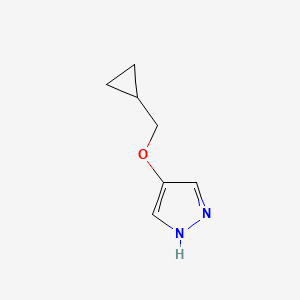 molecular formula C7H10N2O B1487311 4-Cyclopropylmethoxy-1H-pyrazole CAS No. 2279124-44-4