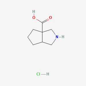 molecular formula C8H14ClNO2 B14873114 Octahydrocyclopenta[c]pyrrole-3a-carboxylic acid hydrochloride 