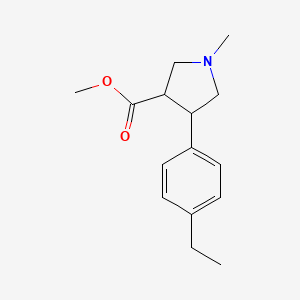 molecular formula C15H21NO2 B14873118 Methyl 4-(4-ethylphenyl)-1-methylpyrrolidine-3-carboxylate 
