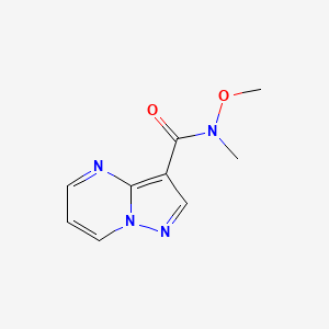 molecular formula C9H10N4O2 B14873132 N-methoxy-N-methylpyrazolo[1,5-a]pyrimidine-3-carboxamide 