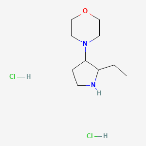 molecular formula C10H22Cl2N2O B1487323 4-(2-Ethyl-3-pyrrolidinyl)morpholine dihydrochloride CAS No. 2205384-17-2