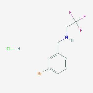 molecular formula C9H10BrClF3N B1487324 N-(3-Bromobenzyl)-2,2,2-trifluoro-1-ethanamine hydrochloride CAS No. 2203069-97-8