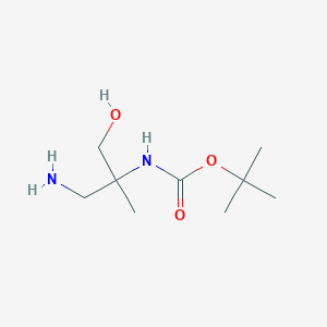 tert-Butyl N-(1-amino-3-hydroxy-2-methylpropan-2-yl)carbamate
