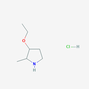 molecular formula C7H16ClNO B1487327 3-Ethoxy-2-methylpyrrolidine hydrochloride CAS No. 2204587-36-8