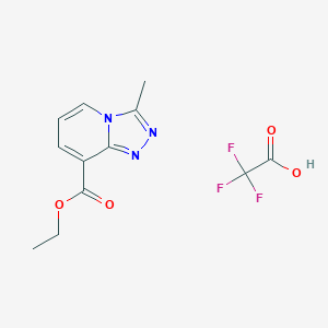 Ethyl 3-methyl[1,2,4]triazolo[4,3-a]pyridine-8-carboxylate trifluoroacetate