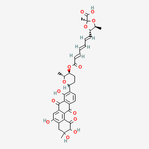 molecular formula C38H38O14 B1487332 Fradimycin B CAS No. 1429166-72-2