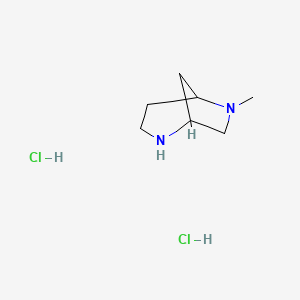 molecular formula C7H16Cl2N2 B1487333 6-Methyl-2,6-diazabicyclo[3.2.1]octane dihydrochloride CAS No. 2204053-85-8