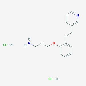 molecular formula C16H22Cl2N2O B1487337 3-(2-(2-(Pyridin-3-yl)ethyl)phenoxy)propan-1-amine dihydrochloride CAS No. 2205503-42-8