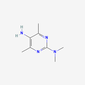 molecular formula C8H14N4 B14873411 N2,N2,4,6-tetramethylpyrimidine-2,5-diamine 