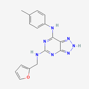 molecular formula C16H15N7O B14873416 N5-(furan-2-ylmethyl)-N7-(p-tolyl)-3H-[1,2,3]triazolo[4,5-d]pyrimidine-5,7-diamine 