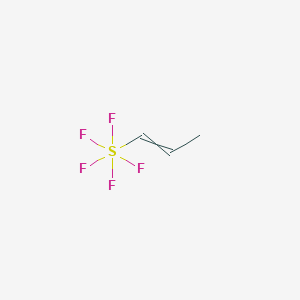 molecular formula C3H5F5S B14873439 Pentafluoro(prop-1-enyl)-lambda6-sulfane 