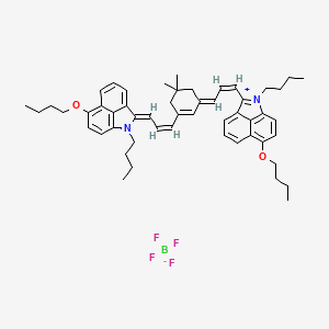 6-Butoxy-2-((1E,3E)-3-(3-((1E,3Z)-3-(6-butoxy-1-butylbenzo[cd]indol-2(1H)-ylidene)prop-1-en-1-yl)-5,5-dimethylcyclohex-2-en-1-ylidene)prop-1-en-1-yl)-1-butylbe