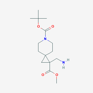 molecular formula C15H26N2O4 B1487350 6-(tert-Butyl) 1-methyl 1-(aminomethyl)-6-azaspiro[2.5]octane-1,6-dicarboxylate CAS No. 2114096-54-5