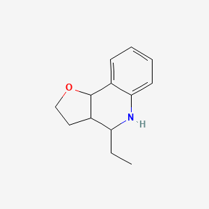 molecular formula C13H17NO B1487352 4-Ethyl-2,3,3a,4,5,9b-hexahydrofuro[3,2-c]quinoline CAS No. 1823012-52-7