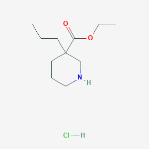 molecular formula C11H22ClNO2 B1487355 Ethyl 3-propyl-3-piperidinecarboxylate hydrochloride CAS No. 176523-97-0
