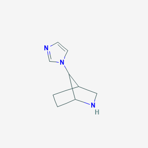 molecular formula C9H13N3 B1487360 7-(1H-Imidazol-1-yl)-2-azabicyclo[2.2.1]heptane CAS No. 2169599-79-3