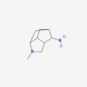 molecular formula C9H16N2 B1487363 4-Methyl-4-azatricyclo[4.2.1.0~3,7~]non-9-ylamine 