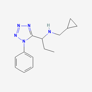 molecular formula C14H19N5 B1487364 N-(Cyclopropylmethyl)-1-(1-phenyl-1H-1,2,3,4-tetraazol-5-yl)-1-propanamine CAS No. 2203070-10-2