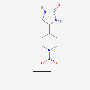 molecular formula C13H23N3O3 B14873650 Tert-butyl 4-(2-oxoimidazolidin-4-yl)piperidine-1-carboxylate 