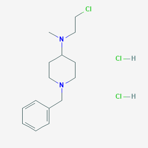 molecular formula C15H25Cl3N2 B1487383 1-Benzyl-N-(2-chloroethyl)-N-methylpiperidin-4-amine dihydrochloride CAS No. 2203069-83-2