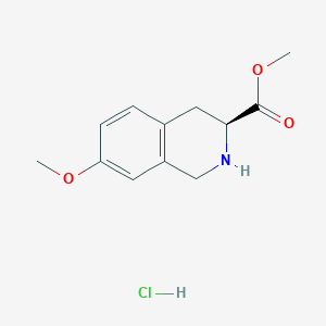 molecular formula C12H16ClNO3 B1487391 Methyl (3S)-7-methoxy-1,2,3,4-tetrahydro-3-isoquinolinecarboxylate hydrochloride CAS No. 178205-94-2