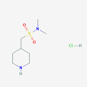 molecular formula C8H19ClN2O2S B1487393 N,N-Dimethyl-1-piperidin-4-ylmethanesulfonamide hydrochloride CAS No. 2204053-61-0