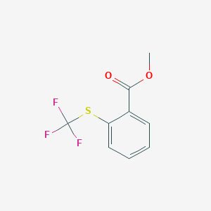 molecular formula C9H7F3O2S B14873930 Methyl 2-((trifluoromethyl)thio)benzoate 