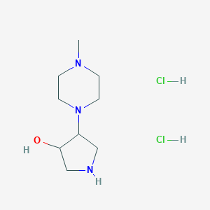 molecular formula C9H21Cl2N3O B1487398 4-(4-Methyl-1-piperazinyl)-3-pyrrolidinol dihydrochloride CAS No. 2206822-94-6