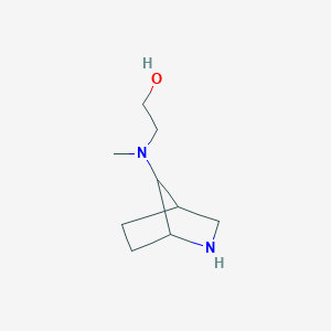 molecular formula C9H18N2O B1487405 2-[2-Azabicyclo[2.2.1]hept-7-yl(methyl)amino]-1-ethanol CAS No. 2167785-46-6
