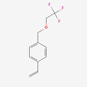 molecular formula C11H11F3O B14874099 1-Ethenyl-4-[(2,2,2-trifluoroethoxy)methyl]benzene 