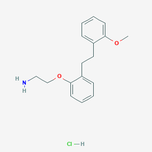 molecular formula C17H22ClNO2 B1487412 (2-{2-[2-(2-Methoxyphenyl)ethyl]phenoxy}ethyl)amine hydrochloride CAS No. 2204053-52-9