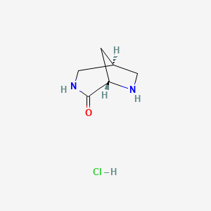 molecular formula C6H11ClN2O B1487414 (1S,5S)-3,6-Diazabicyclo[3.2.1]octan-4-one hydrochloride CAS No. 2197142-51-9