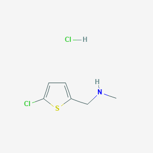 molecular formula C6H9Cl2NS B1487420 (5-Chloro-2-thienyl)-N-methylmethanamine hydrochloride CAS No. 2206971-35-7